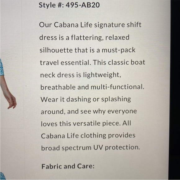 CABANA LIFE ARUBA BLUES SHIFT DRESS NWOT - Picture 12 of 13